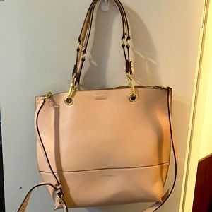 Blush pink purse with long strap